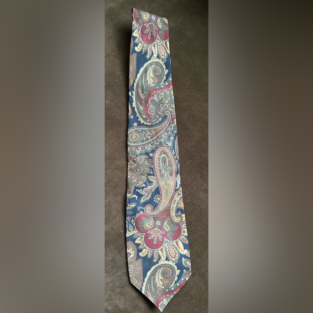ST Michael Marks & Spencer Multi Color Paisley Tie Polyester.
